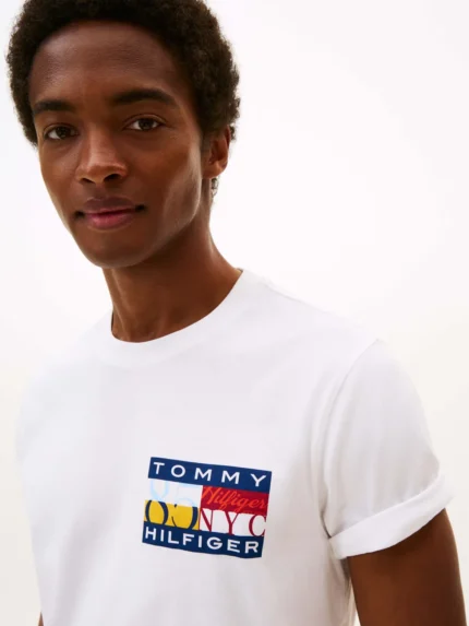 Camiseta Tommy Hilfiger Colour Flag Masculina - Original