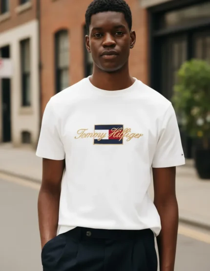 Camiseta Tommy Hilfiger Masculina - Estampa Bordado